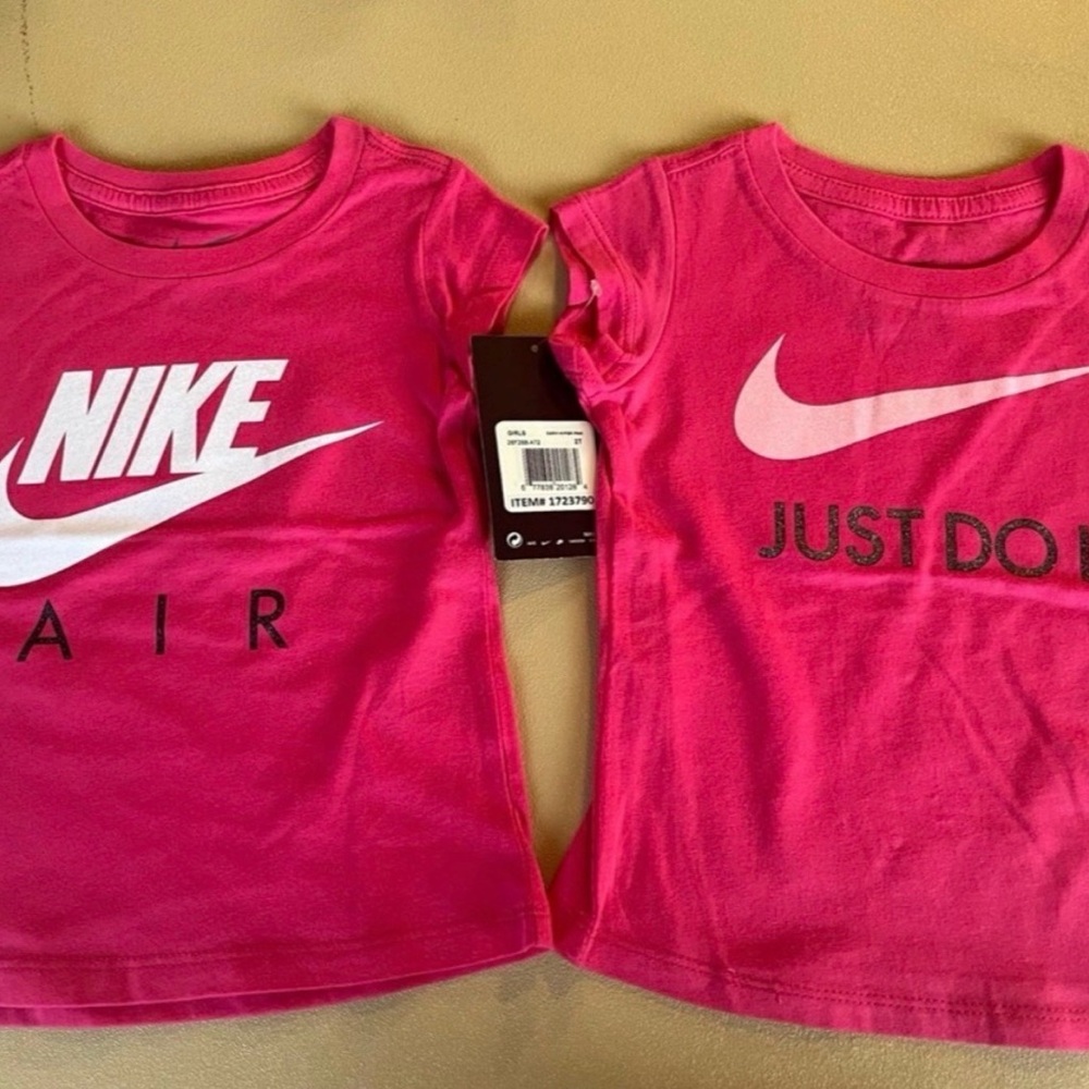 Brand New Toddler Size 2T Pink Nike Set of two Shirts